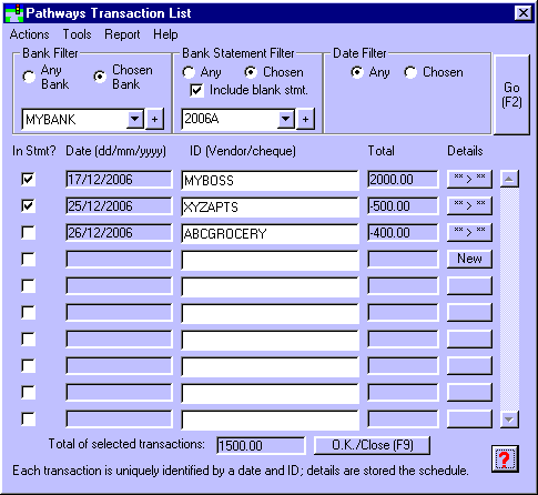 Financial Transactions